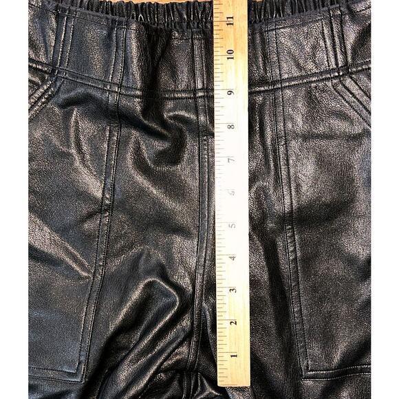 Spanks by Sara Blakely Faux Leather High-Rise Pants Joggers Small - Picture 3 of 7